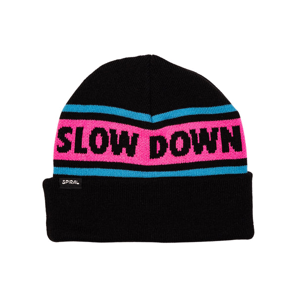 SLOW DOWN BEANIE - BLACK