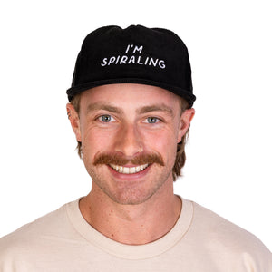 SPIRALING CORD CAP BLACK