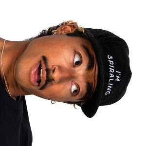 SPIRALING CORD CAP BLACK